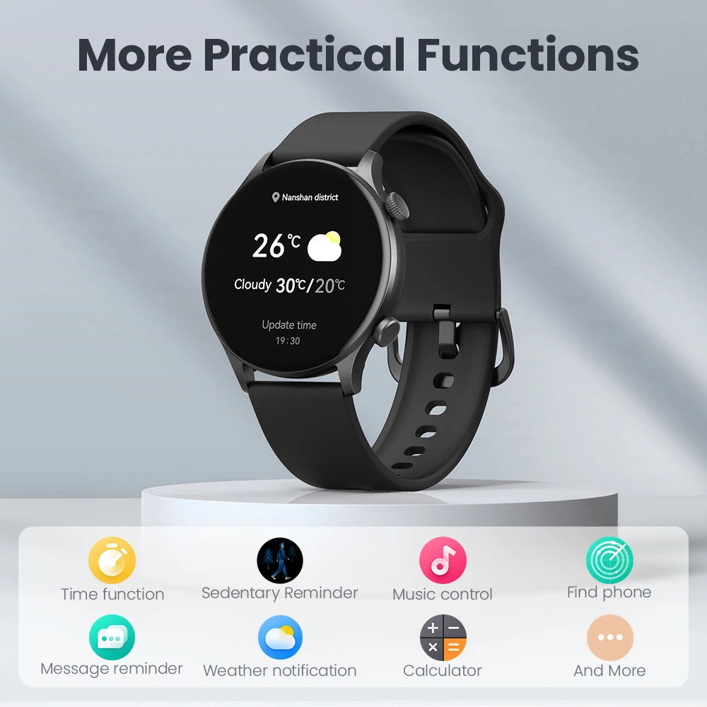 Solar Plus RT3 Smartwatch – 1.43” AMOLED, Bluetooth Calling, IP68 Waterproof