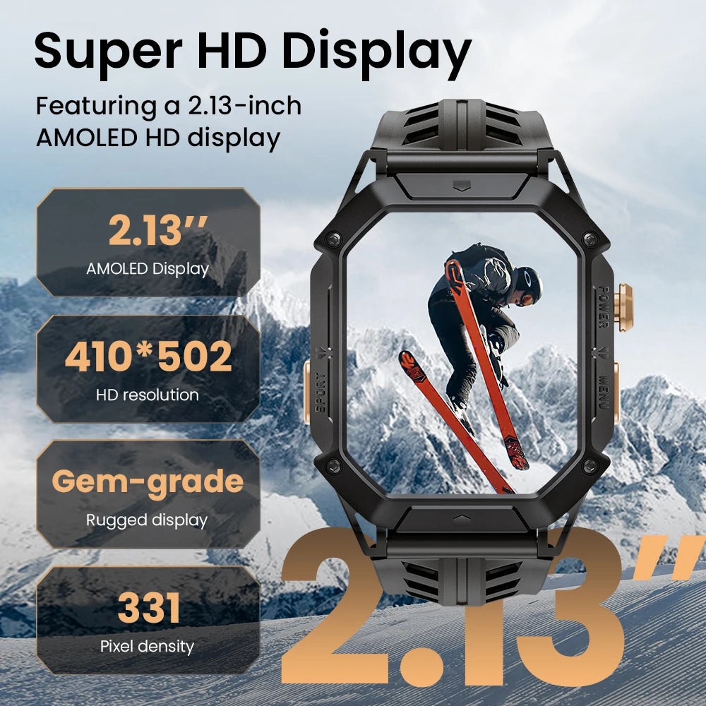 IRON N1 Outdoor Smartwatch | AMOLED, Waterproof, Bluetooth Call, 30-Day Battery