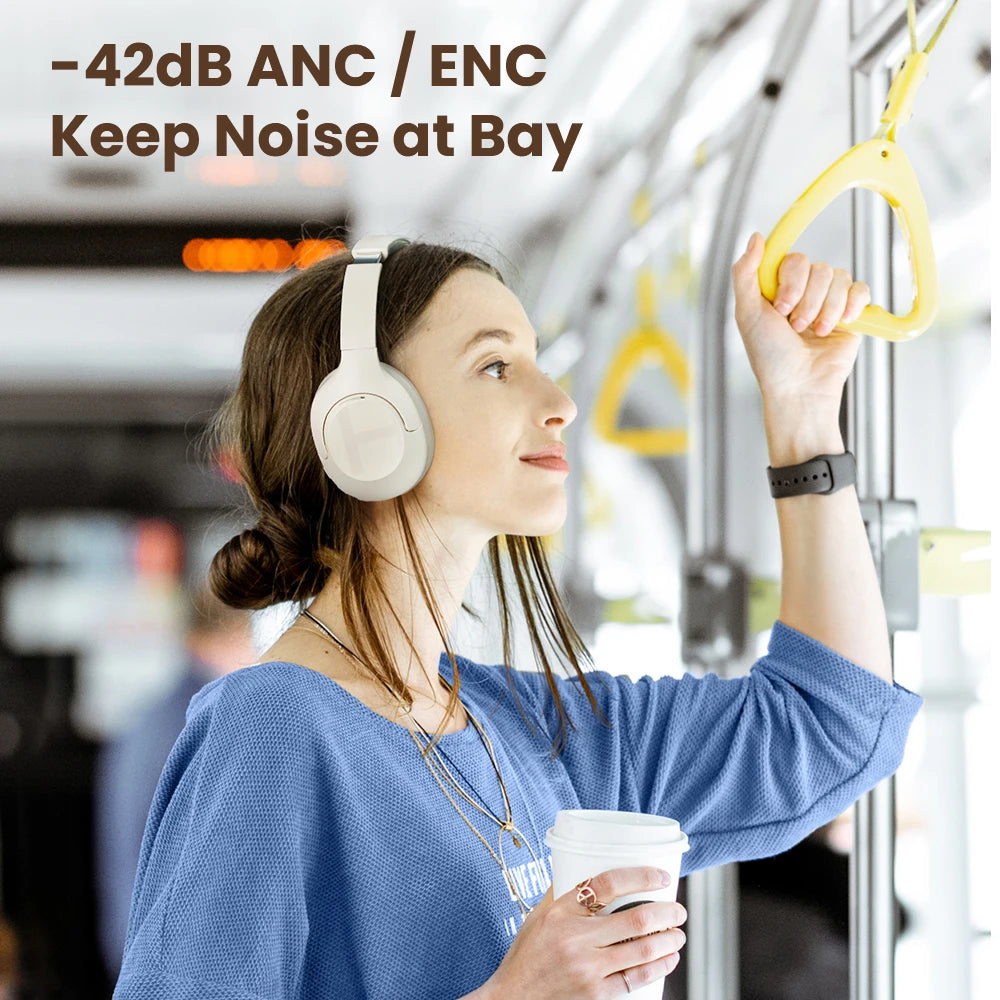 S35 ANC Headphones – Bluetooth 5.2, 42dB Noise Cancellation, 60H Playtime