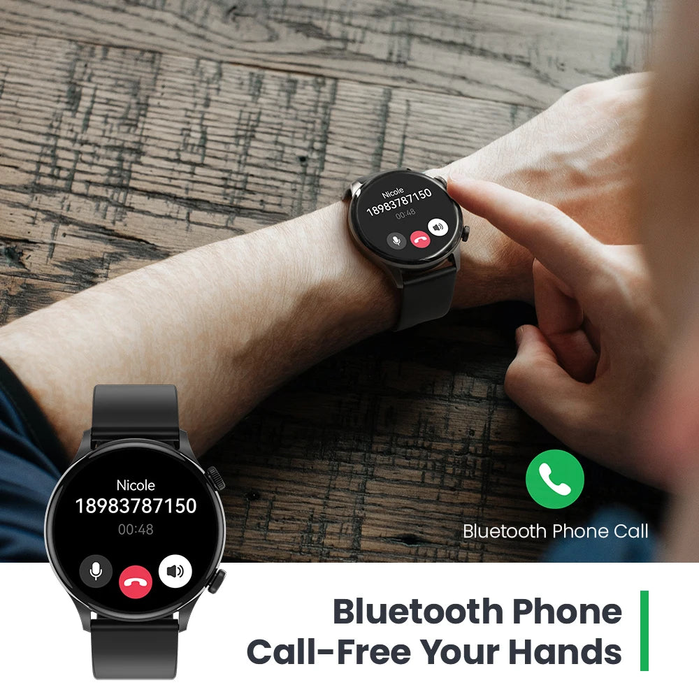 Solar Plus RT3 Smartwatch – 1.43” AMOLED, Bluetooth Calling, IP68 Waterproof