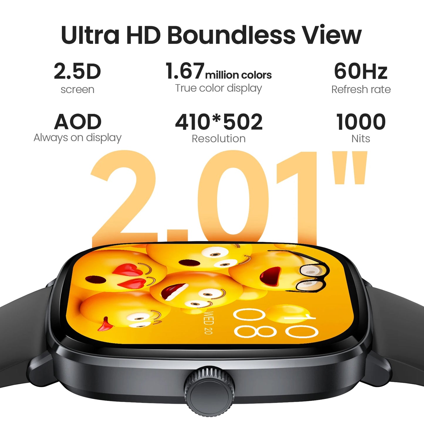Watch RS5 Smartwatch – 2.01” AMOLED, Bluetooth Call, Health Monitoring