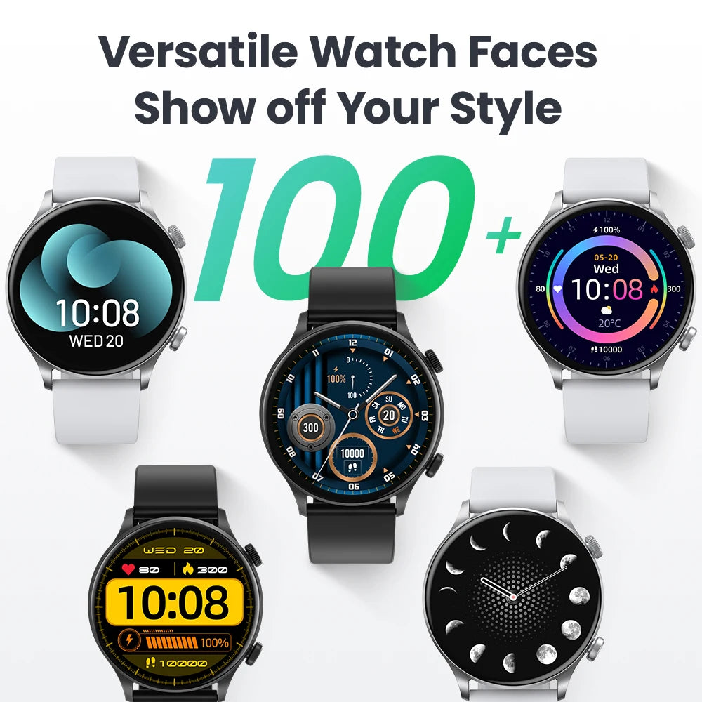 Solar Plus RT3 Smartwatch – 1.43” AMOLED, Bluetooth Calling, IP68 Waterproof