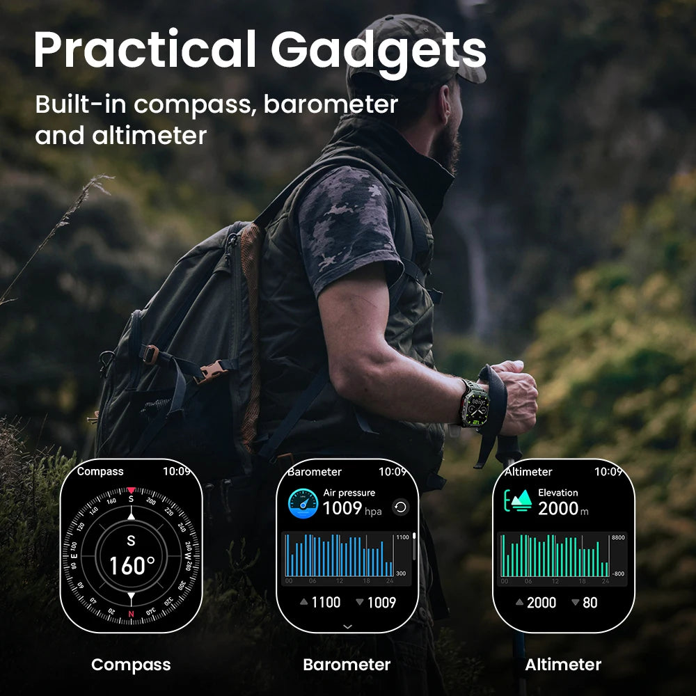 IRON N1 Outdoor Smartwatch | AMOLED, Waterproof, Bluetooth Call, 30-Day Battery