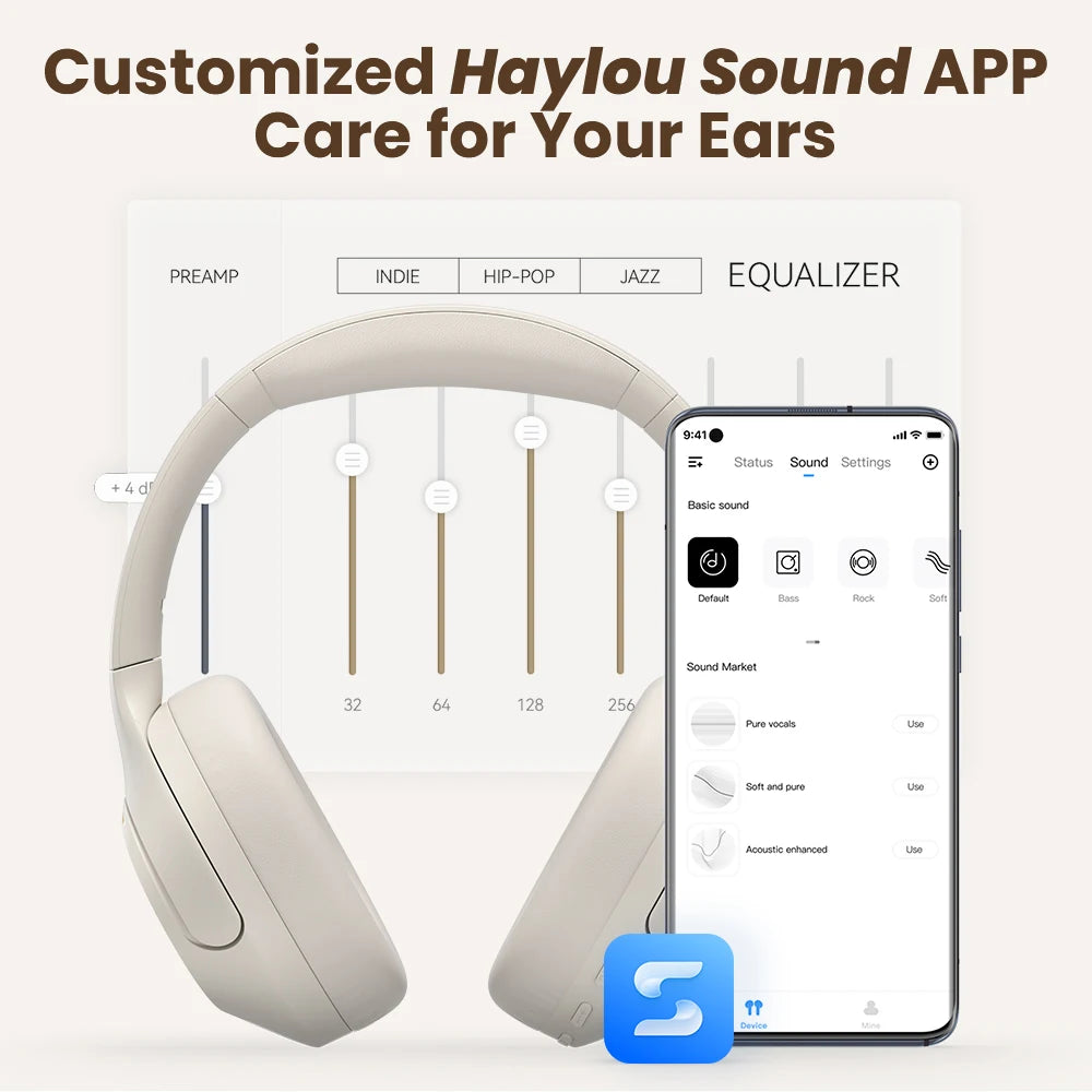 S35 ANC Headphones – Bluetooth 5.2, 42dB Noise Cancellation, 60H Playtime