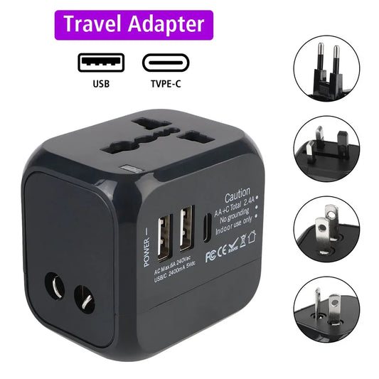 🌍 Adaptador Viaje Universal Todo-en-Uno.