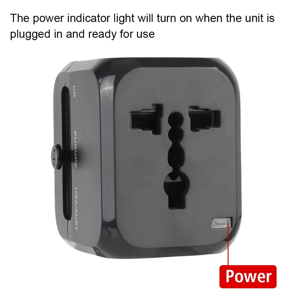 🌍 Adaptador Viaje Universal Todo-en-Uno.